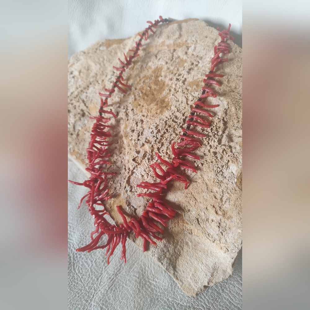 Vibrant Red Coral Necklace